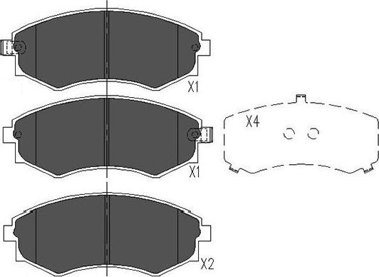 Kavo Parts KBP-3027 - Тормозные колодки, дисковые, комплект unicars.by