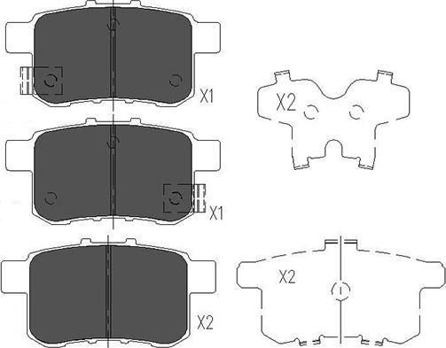 Kavo Parts KBP-2044 - Тормозные колодки, дисковые, комплект unicars.by