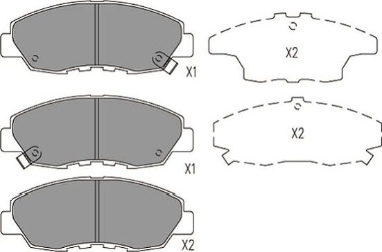 Kavo Parts KBP-2053 - Тормозные колодки, дисковые, комплект unicars.by