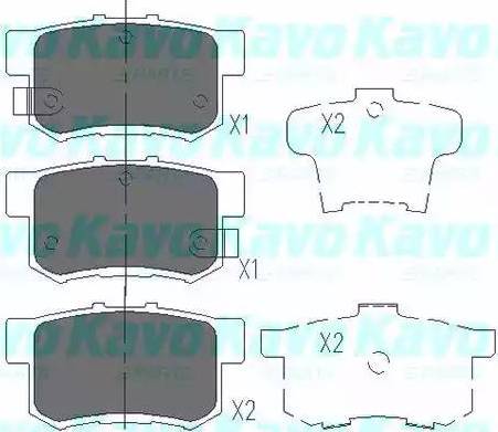 Kavo Parts KBP-2009 - Тормозные колодки, дисковые, комплект unicars.by