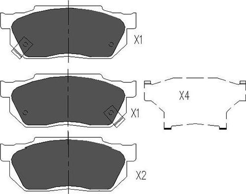 Kavo Parts KBP-2001 - Тормозные колодки, дисковые, комплект unicars.by