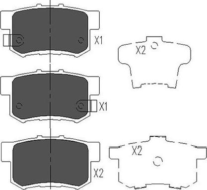 Kavo Parts KBP-2008 - Тормозные колодки, дисковые, комплект unicars.by