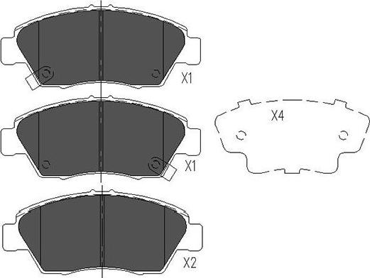 Kavo Parts KBP-2003 - Тормозные колодки, дисковые, комплект unicars.by