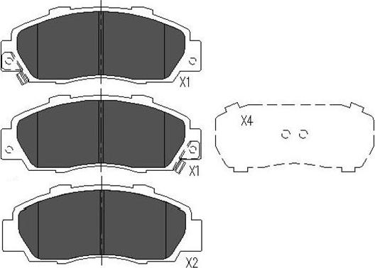 Kavo Parts KBP-2002 - Тормозные колодки, дисковые, комплект unicars.by