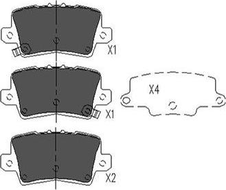 Kavo Parts KBP-2014 - Тормозные колодки, дисковые, комплект unicars.by