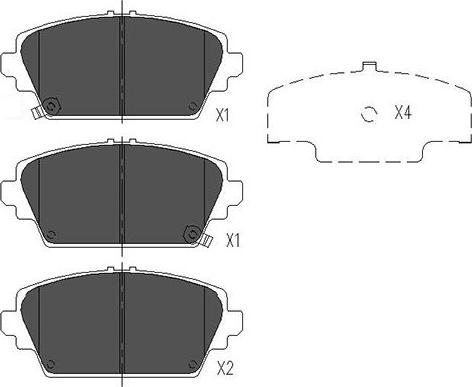 Kavo Parts KBP-2012 - Тормозные колодки, дисковые, комплект unicars.by