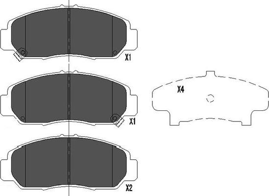 Kavo Parts KBP-2037 - Тормозные колодки, дисковые, комплект unicars.by