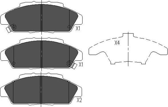 Kavo Parts KBP-2025 - Тормозные колодки, дисковые, комплект unicars.by