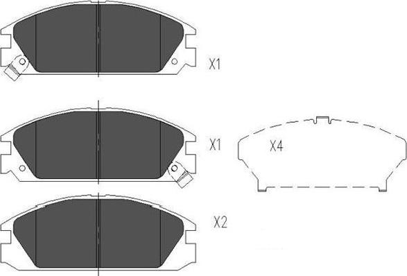 Kavo Parts KBP-2020 - Тормозные колодки, дисковые, комплект unicars.by