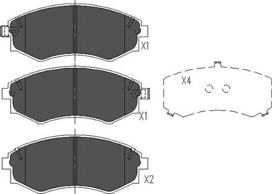 Kavo Parts KBP-7504 - Тормозные колодки, дисковые, комплект unicars.by