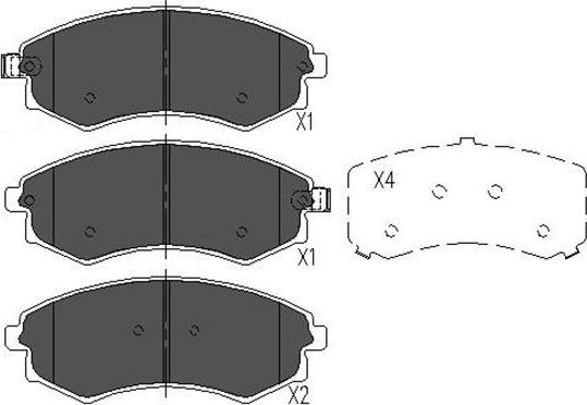 Kavo Parts KBP-7507 - Тормозные колодки, дисковые, комплект unicars.by