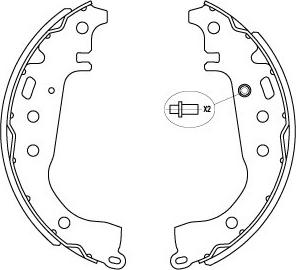 Kavo Parts KBS-9941 - Комплект тормозных колодок, барабанные unicars.by