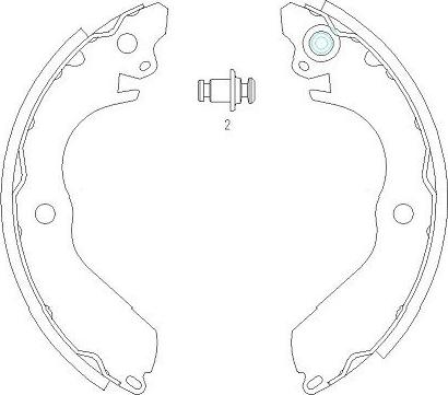 Kavo Parts KBS-6411 - Комплект тормозных колодок, барабанные unicars.by