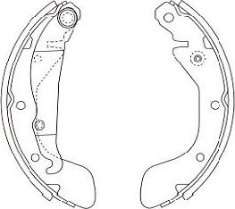 Kavo Parts KBS-1409 - Комплект тормозных колодок, барабанные unicars.by