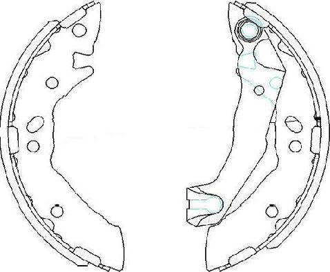 Kavo Parts KBS-3408 - Комплект тормозных колодок, барабанные unicars.by