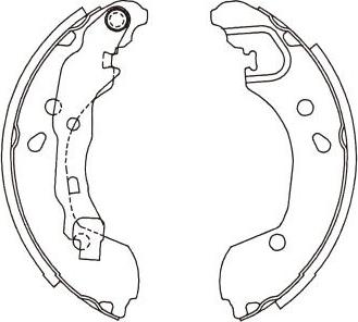 Kavo Parts KBS-7415 - Комплект тормозных колодок, барабанные unicars.by