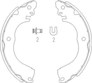 Kavo Parts KBS-7416 - Комплект тормозных колодок, барабанные unicars.by