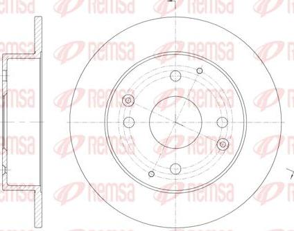 Kawe 61156 00 - Тормозной диск unicars.by