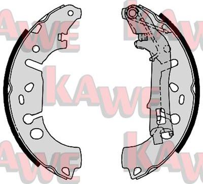 Kawe 09100 - Комплект тормозных колодок, барабанные unicars.by