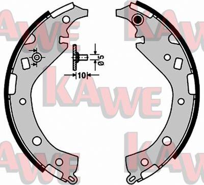 Kawe 09170 - Комплект тормозных колодок, барабанные unicars.by