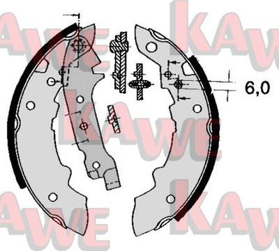 Kawe 04470 - Комплект тормозных колодок, барабанные unicars.by