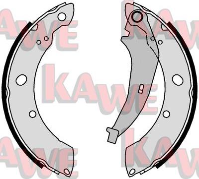 Kawe 01016 - Комплект тормозных колодок, барабанные unicars.by