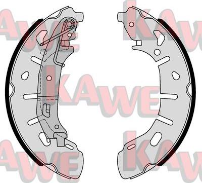 Kawe 01101 - Комплект тормозных колодок, барабанные unicars.by