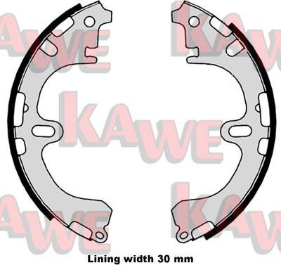 Kawe 08800 - Комплект тормозных колодок, барабанные unicars.by