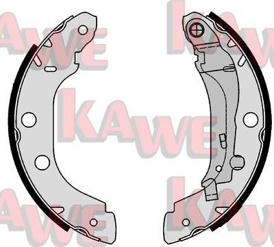 Kawe 07340 - Комплект тормозных колодок, барабанные unicars.by