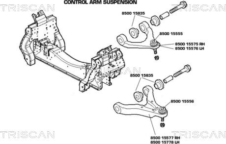 Kawe 8500 15555 - Шаровая опора, несущий / направляющий шарнир unicars.by