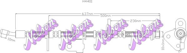 Kawe H4401 - Тормозной шланг unicars.by