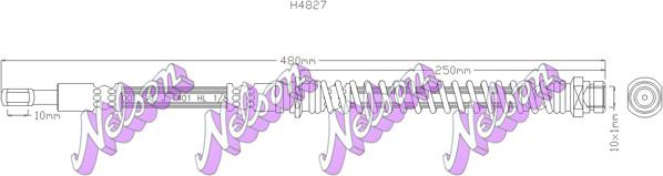 Kawe H4827 - Тормозной шланг unicars.by