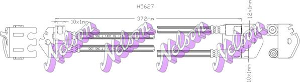 Kawe H5627 - Тормозной шланг unicars.by