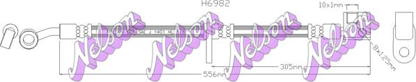 Kawe H6982 - Тормозной шланг unicars.by