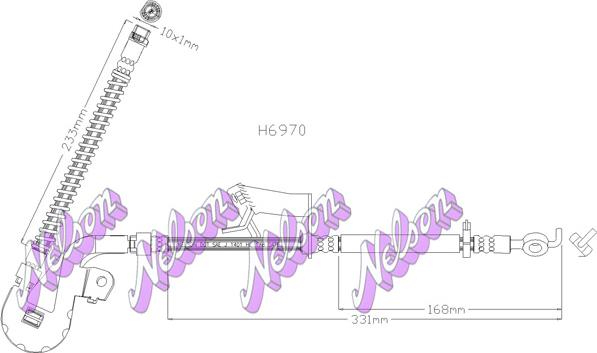 Kawe H6970 - Тормозной шланг unicars.by