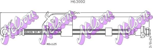 Kawe H6300Q - Тормозной шланг unicars.by