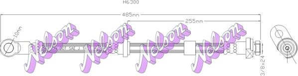 Kawe H6300 - Тормозной шланг unicars.by