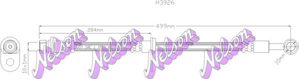 Kawe H3926 - Тормозной шланг unicars.by