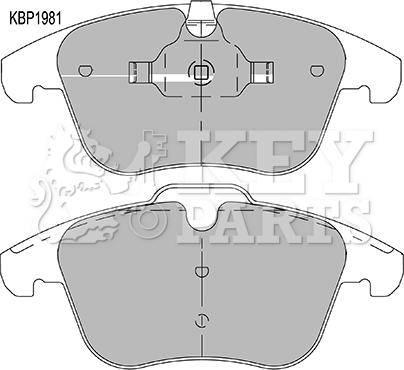 Key Parts KBP1981 - Тормозные колодки, дисковые, комплект unicars.by