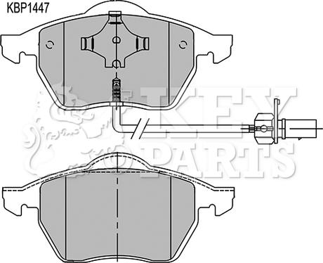 Key Parts KBP1447 - Тормозные колодки, дисковые, комплект unicars.by