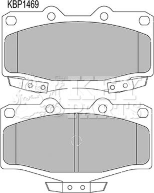 Key Parts KBP1469 - Тормозные колодки, дисковые, комплект unicars.by