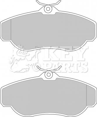 Key Parts KBP1429 - Тормозные колодки, дисковые, комплект unicars.by