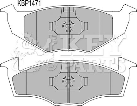 Key Parts KBP1471 - Тормозные колодки, дисковые, комплект unicars.by