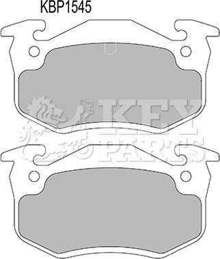 Key Parts KBP1545 - Тормозные колодки, дисковые, комплект unicars.by