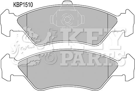 Key Parts KBP1510 - Тормозные колодки, дисковые, комплект unicars.by