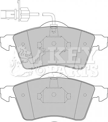 Key Parts KBP1692 - Тормозные колодки, дисковые, комплект unicars.by