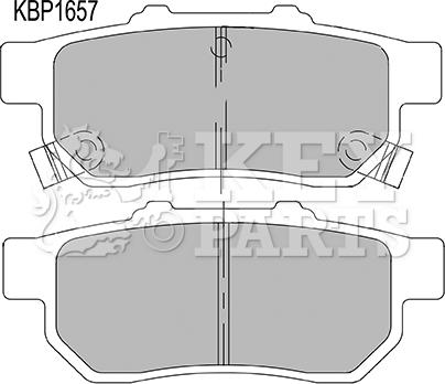 Key Parts KBP1657 - Тормозные колодки, дисковые, комплект unicars.by