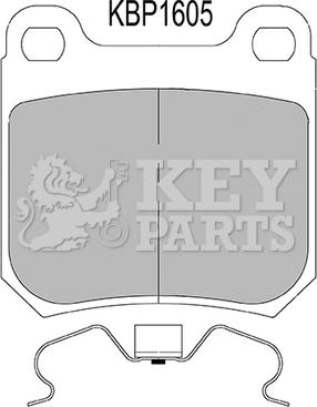 Key Parts KBP1605 - Тормозные колодки, дисковые, комплект unicars.by