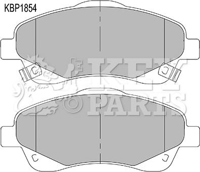 Key Parts KBP1854 - Тормозные колодки, дисковые, комплект unicars.by