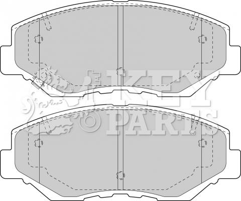 Key Parts KBP1860 - Тормозные колодки, дисковые, комплект unicars.by